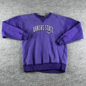 Kansas State Wildcats Sweatshirt Mens Medium Purple NCAA Crable Sportswear